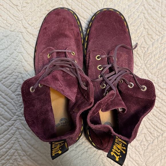 Dr. Martens Men’s Plum Suede Combat Boots main image 4